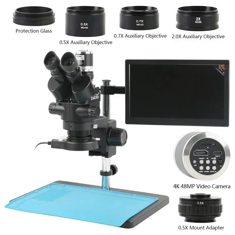 Trinocular Stereo Microscope 7X-45X - 시뮬 포컬 삼안 실체 현미경 3.5배