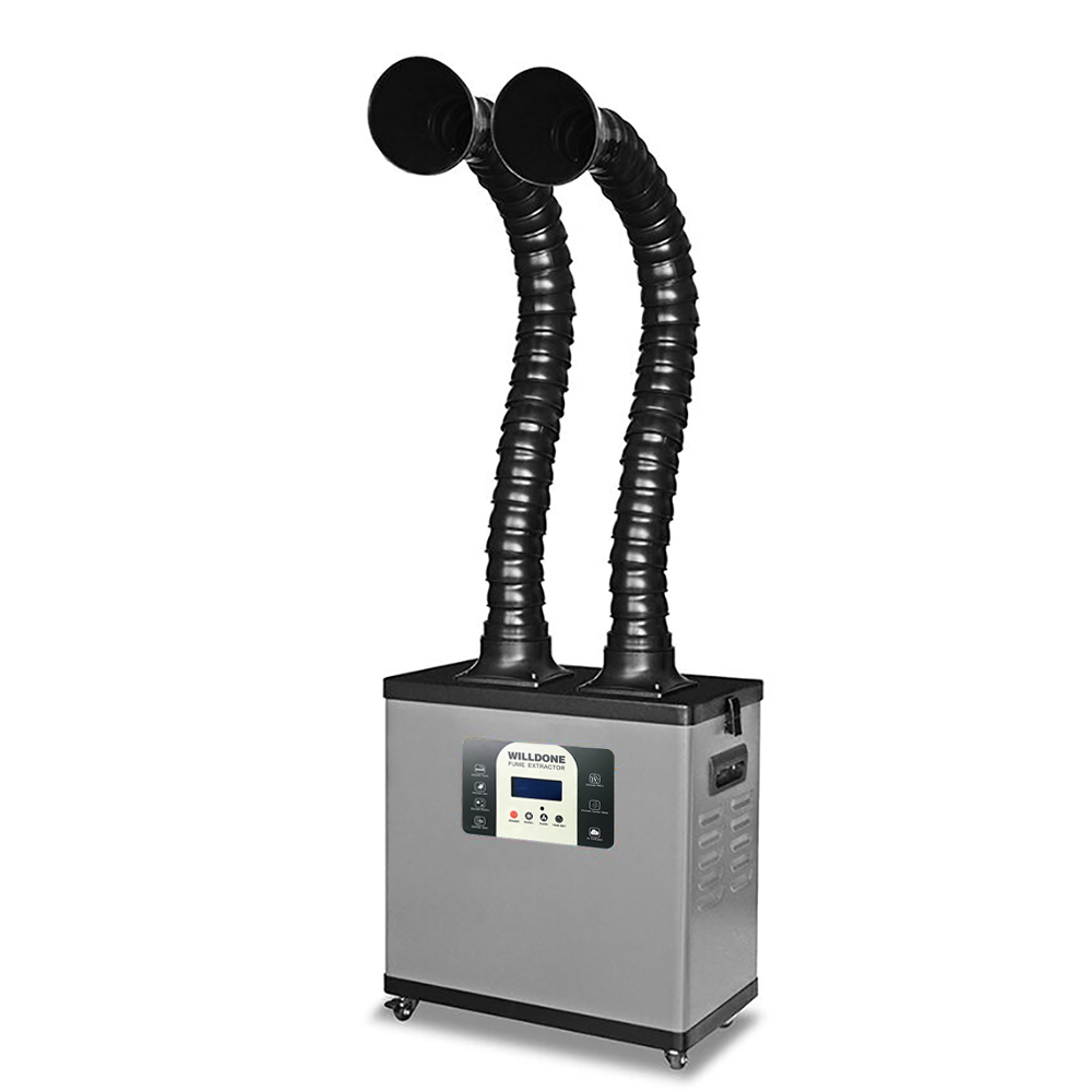 Fume Extractor Soldering Dual Arm - C200Y 휴대용 고출력 듀얼 암 납땜