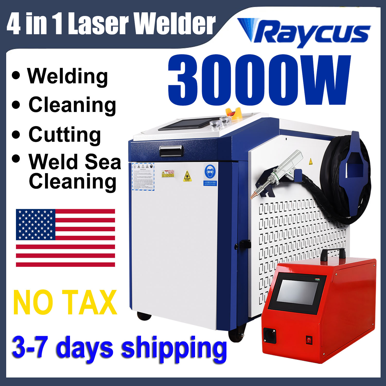 Laser Soldering Machine Handheld - Raycus 3000W 휴대용 4-in-1 파이버 레이저