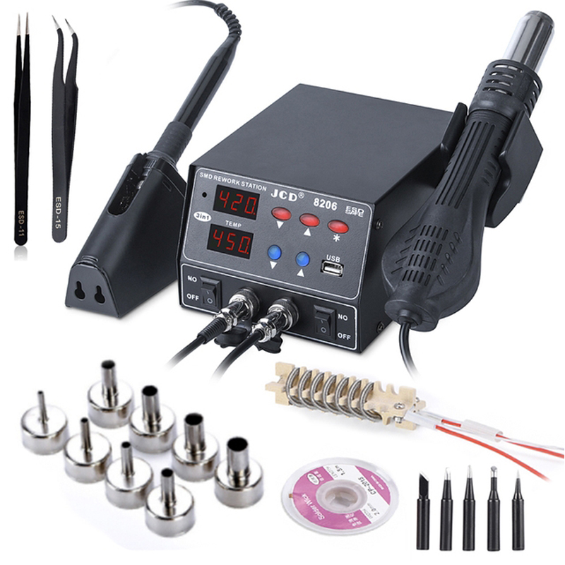 2 In 1 Soldering Rework Station 750W - JCD 8206 2 in 1 디지털
