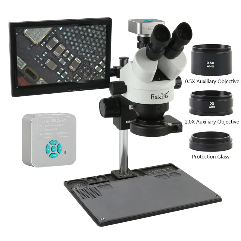 7X 45X 줌 산업용 동시 초점 HDMI USB 4K - Simul-Focal Industrial Microscope 4K Hdmi 리뷰 및 가격