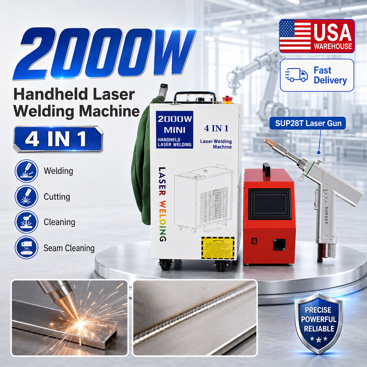 BWT 2000W 광섬유 레이저 용접기 4 in 1 용 - Laser Soldering Machine Handheld 리뷰 및 가격