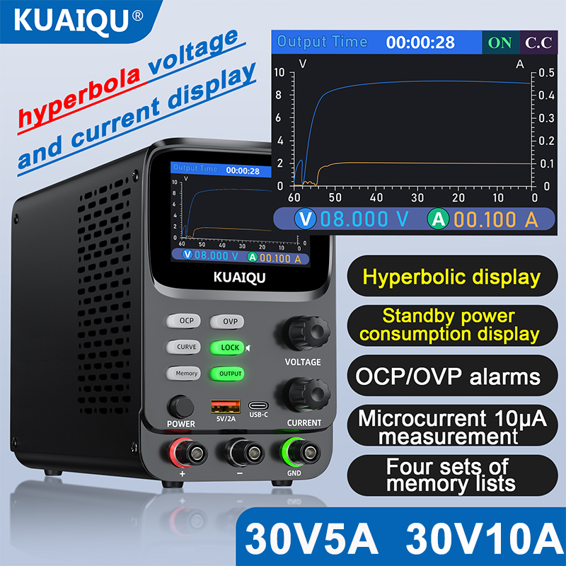 KUAIQU 5자리 매우 정밀한 조절 가능한 전력 공급 - High Precision Dc Power Supply 30V 10A 리뷰 및 가격
