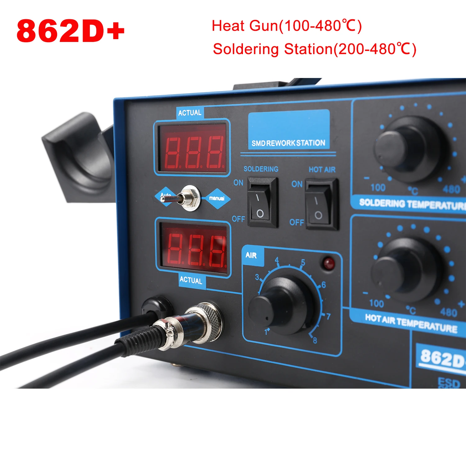 862D+ 솔더링 스테이션 2 in 1 BGA 리워크  - 2 In 1 Soldering Rework Station 750W 리뷰 및 가격