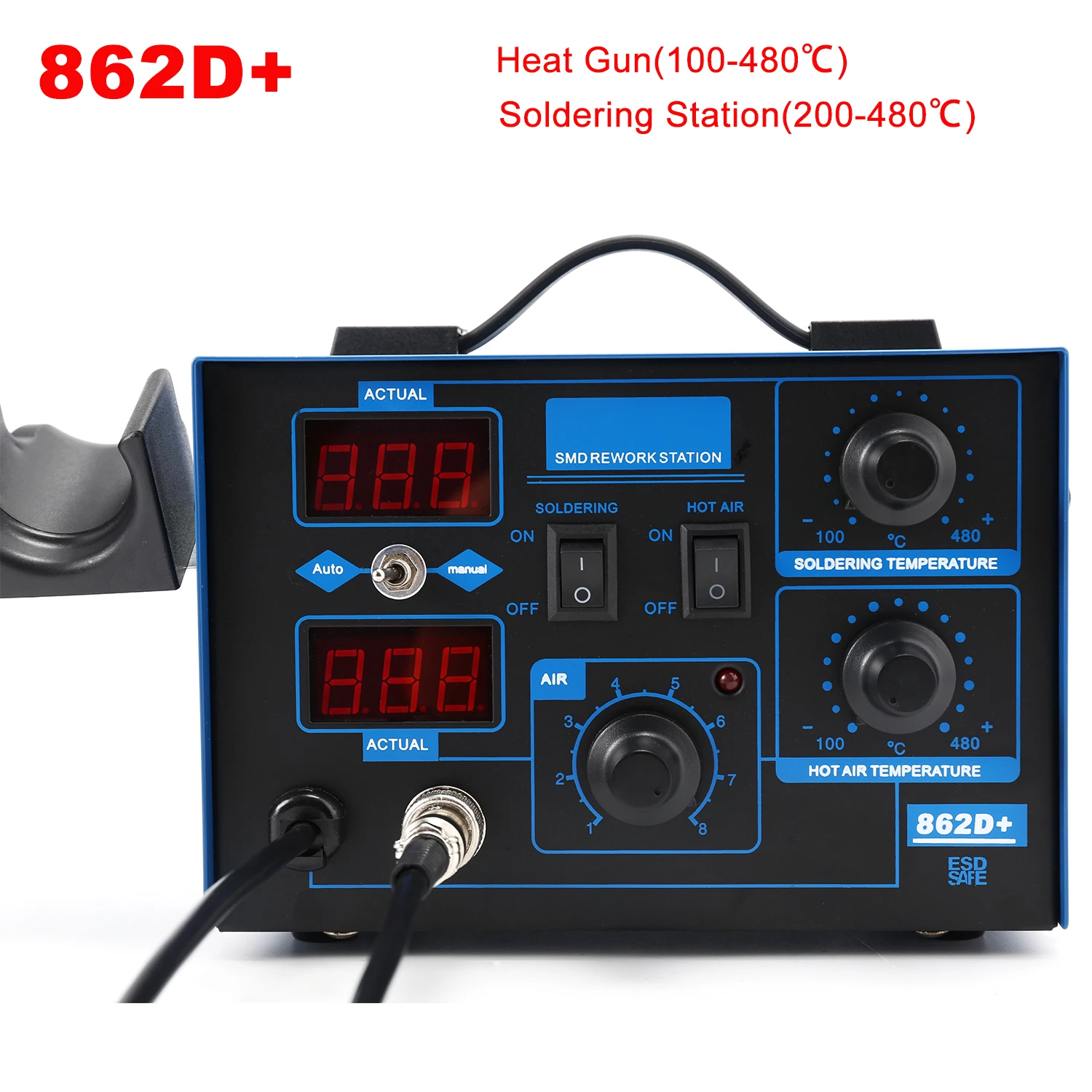 862D+ 솔더링 스테이션 2 in 1 BGA 리워크  - 2 In 1 Soldering Rework Station 750W 리뷰 및 가격