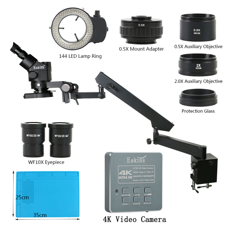 관절 암 기둥 클램프 줌 시뮬 포컬 산업용 삼안 스테레 - Simul-Focal Industrial Microscope 4K Hdmi 리뷰 및 가격