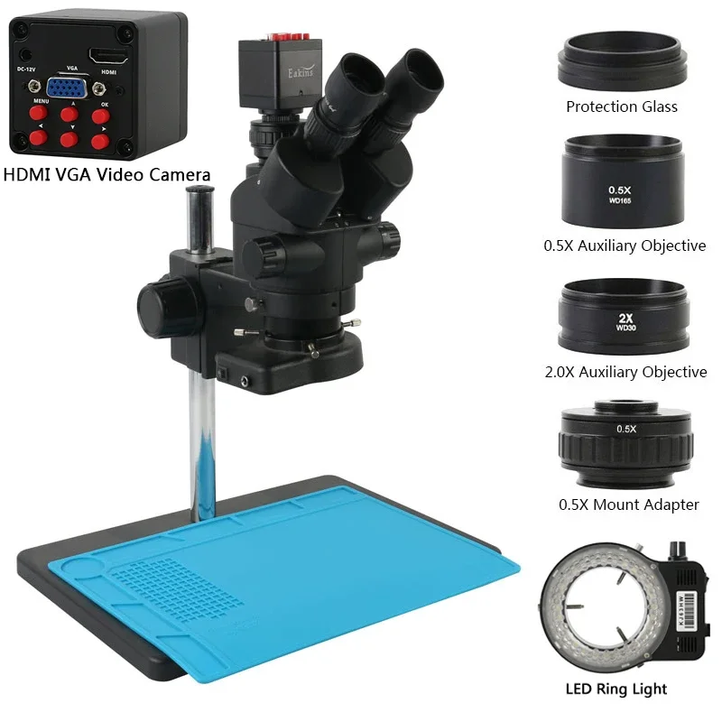 1080P 2K 4K 36MP VGA HDMI Type - Trinocular Stereo Microscope 7X-45X 리뷰 및 가격