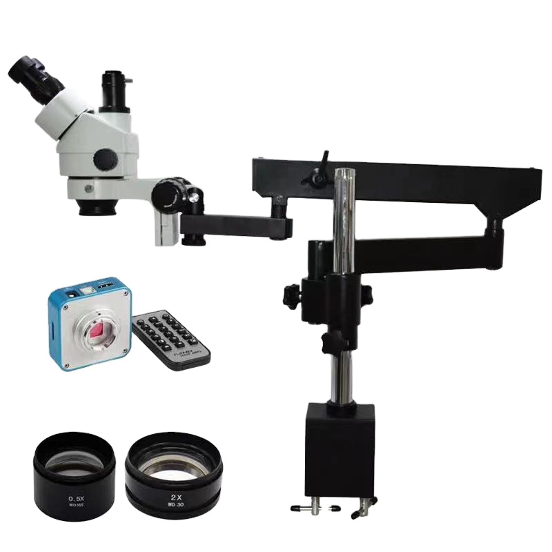 48MP 3.5X-90X 유연한 가동식 암 붐 스탠드  - Articulating Arm Boom Stand Microscope 리뷰 및 가격