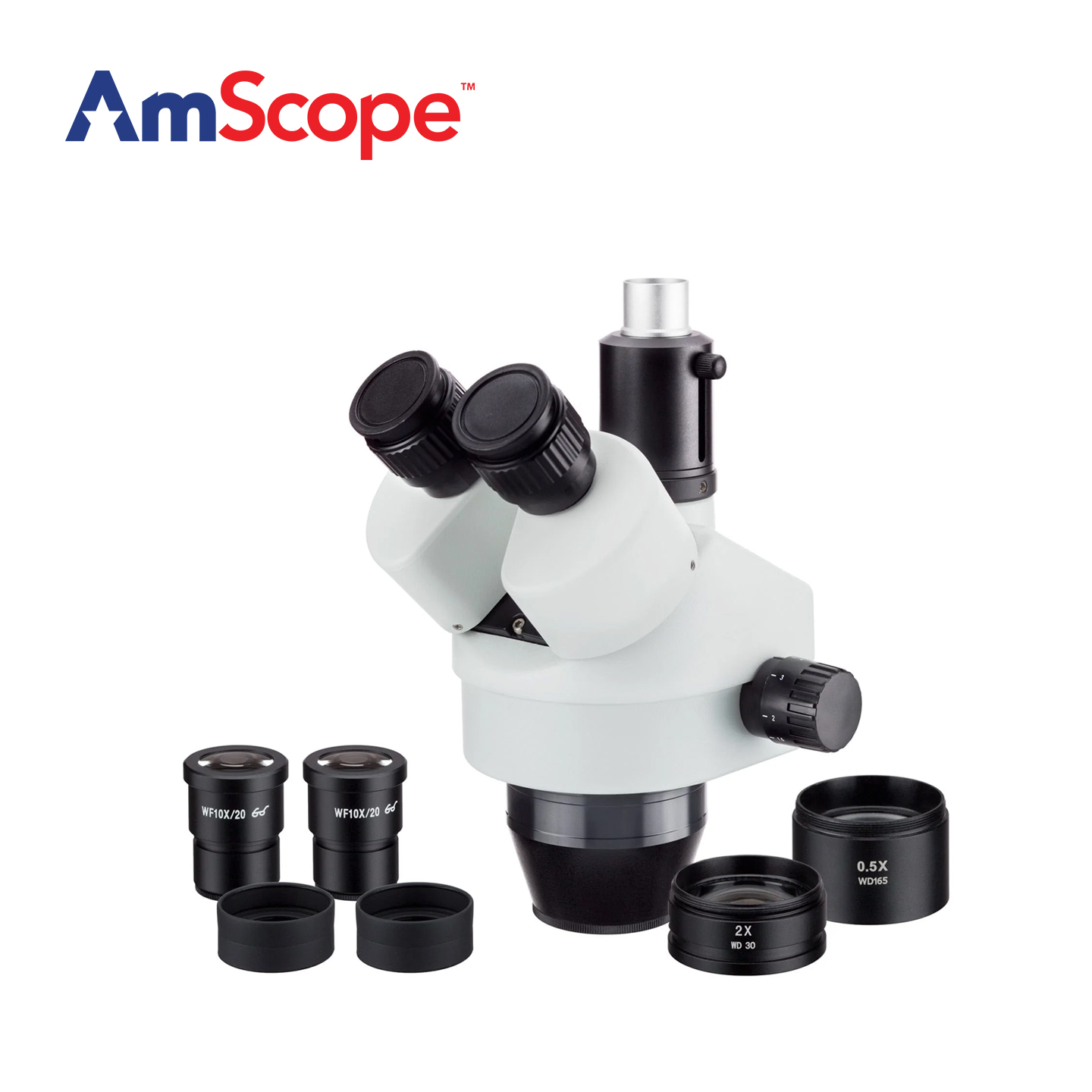 AmScope 7X-45X 배율 삼안 줌 스테레오 현미 - Trinocular Stereo Microscope 7X-45X 리뷰 및 가격
