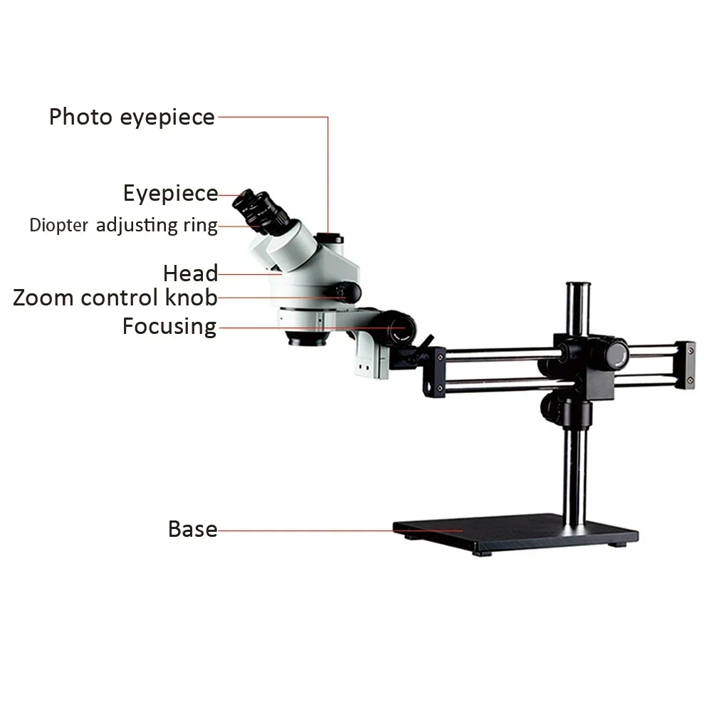 2026/스테디 베이스 더블 붐 스탠드 현미경 7X-4 - Trinocular Stereo Microscope 7X-45X 리뷰 및 가격