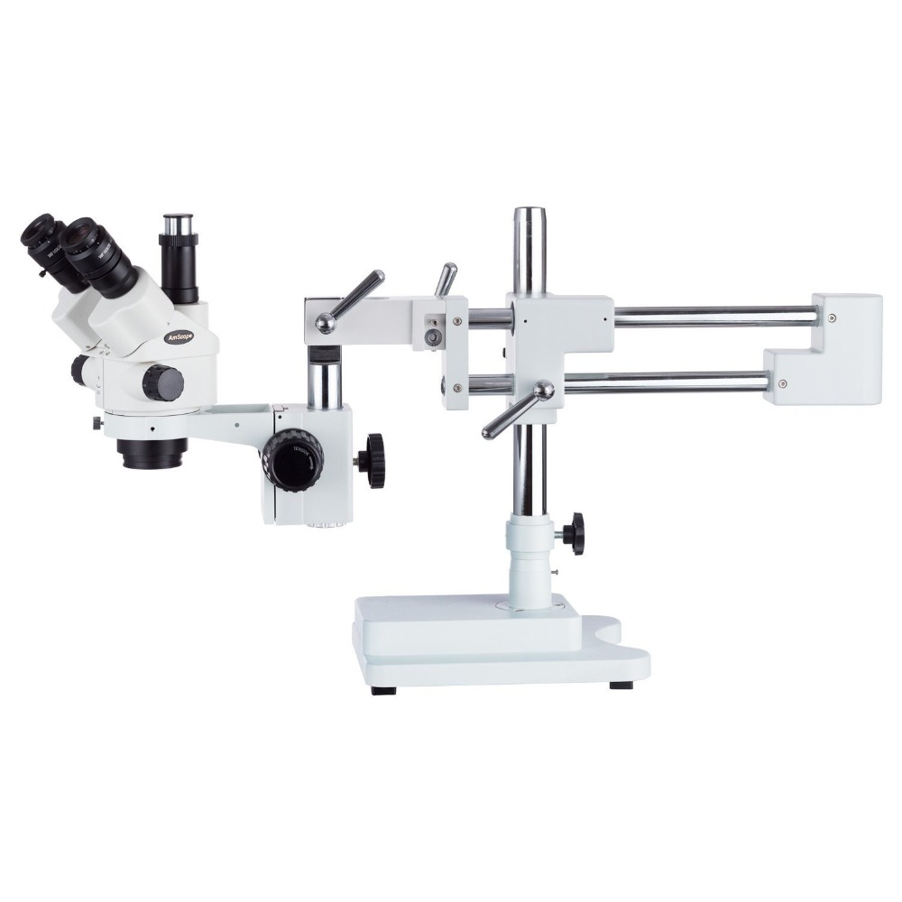 AmScope SM-4 시리즈 동시 초점 잠금 가능 줌 - Trinocular Stereo Microscope 7X-45X 리뷰 및 가격