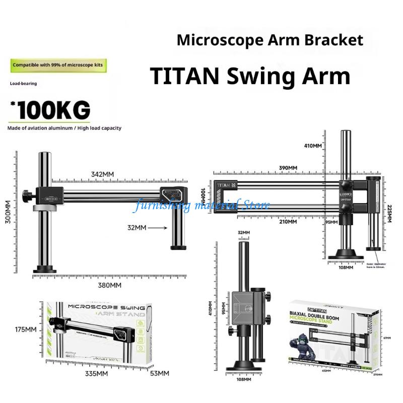 Y5GD 두 배 팔 붐 대 가득 차있는 자전 분명히 말 - Articulating Arm Boom Stand Microscope 리뷰 및 가격