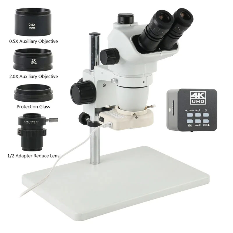 6.7X45X 3.5X 동시 초점 삼안 스테레오 현미경 - Simul-Focal Industrial Microscope 4K Hdmi 리뷰 및 가격